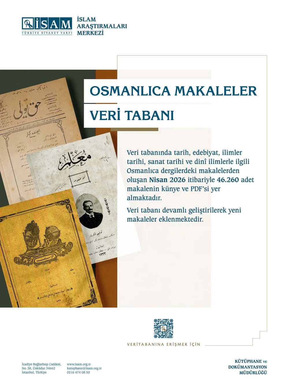 Osmanlıca makaleler veri tabanı tanıtımı